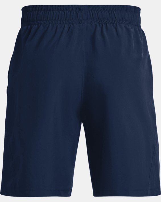 Men's UA Woven Graphic Wordmark Shorts in Blue image number 6